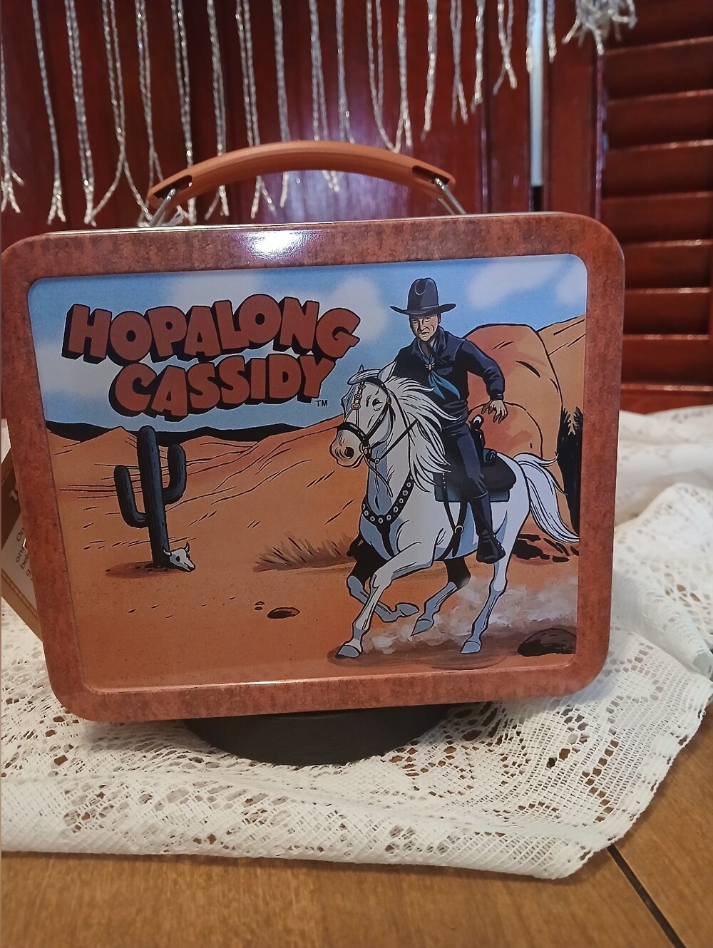 Hallmark Hopalong Cassidy Metal Lunch Box - Brown and Blue Artwork